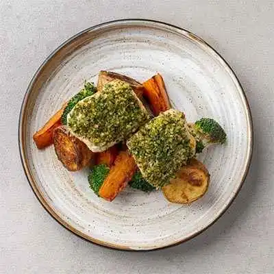 Italian Gremolata Fish & Roasted Vegetable Medley